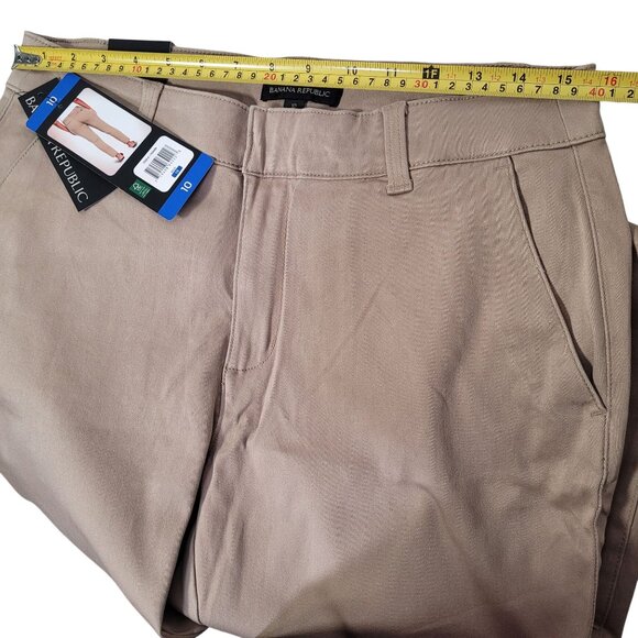 Banana Republic Women's Cropped Chino Pants Beige Size 10 - Picture 11 of 12